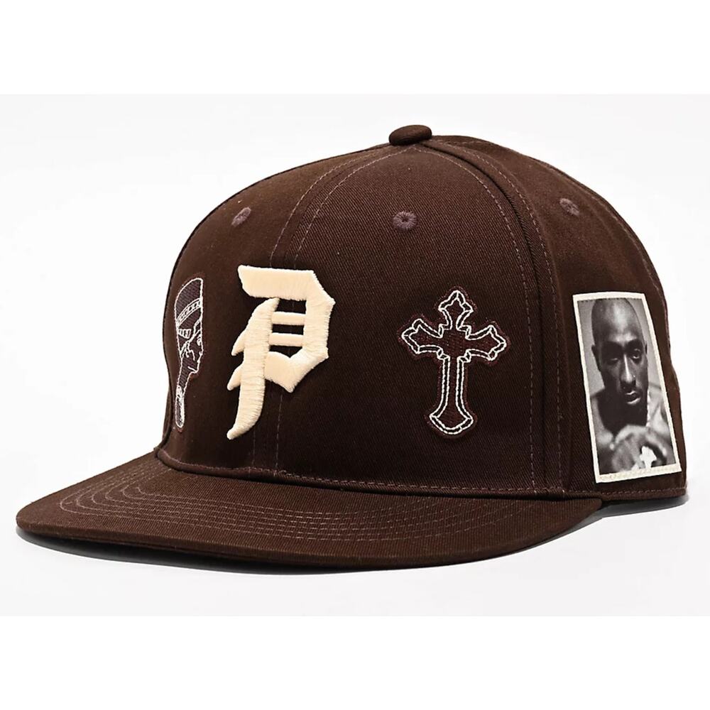 Primitive Skate Men's X Tupac Shakur 2Pac Royalty Embroidered Snapback Hat Cap